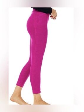 Lilly Pulitzer Weekender High Rise Midi Leggings Bordeaux Berry Pink Women XXS